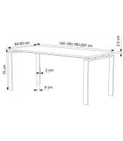 OFICIT Mesa Haya estructura CLASSIC negro, ideal para Hogar, Estudio, Trabajo, Despacho, Oficina. - details 0
