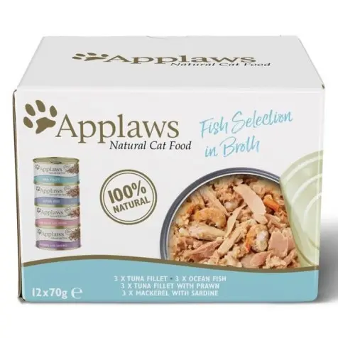 Applaws Lata Gatos Adultos Multipack Selección Pescado 12 x 70 gr - 1