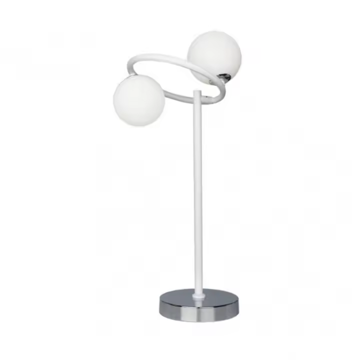 Lámpara de Mesa FABRILAMP Sobremesa La Habana 2xg9 Blanco/cromo 50x21x23 Cm - 1