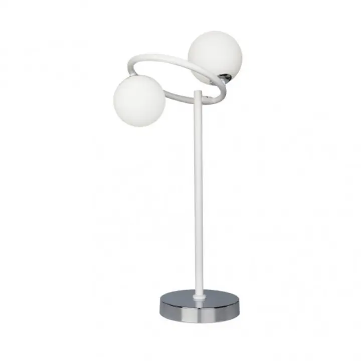 Lámpara de Mesa FABRILAMP Sobremesa La Habana 2xg9 Blanco/cromo 50x21x23 Cm - 1