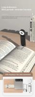 Lámpara De Lectura LED Portátil Con Clip Para Libros Luz Nocturna Recargable De 360° Rotación Protección Ocular Para El Dormitorio - details 6