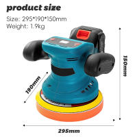 pulidor eléctrico inalámbrico de 2800rpm, herramienta rotativa de encerado para coche, multifunción, para batería Makita de 18V - details 3