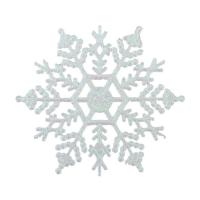6/12pcs Navidad Copos De Nieve Falsos Adorno De Árbol De Navidad Decoración De Fiesta De Invierno Estilo Pastoral Material Plástico - details 15