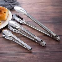Pinzas De Acero Inoxidable Para Cocina Herramienta De Alimentos Resistentes Al Calor Para Salada Pan BBQ Cebolla Utensilios De Cocina Herramientas De Barbacoa Para Buffet - details 0