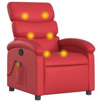 vidaXL Sillón de masaje reclinable cuero sintético Negro, Crema, Marrón Sillon Dormitorio Sillon Comodos Silla Relax Sillón Sofá - details 0