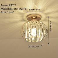 Luz De Cristal LED Para Pasillo Luz De Techo Moderna Y Creativa Entrada De Porche Balcón Nordic Instalación En Superficie - details 0