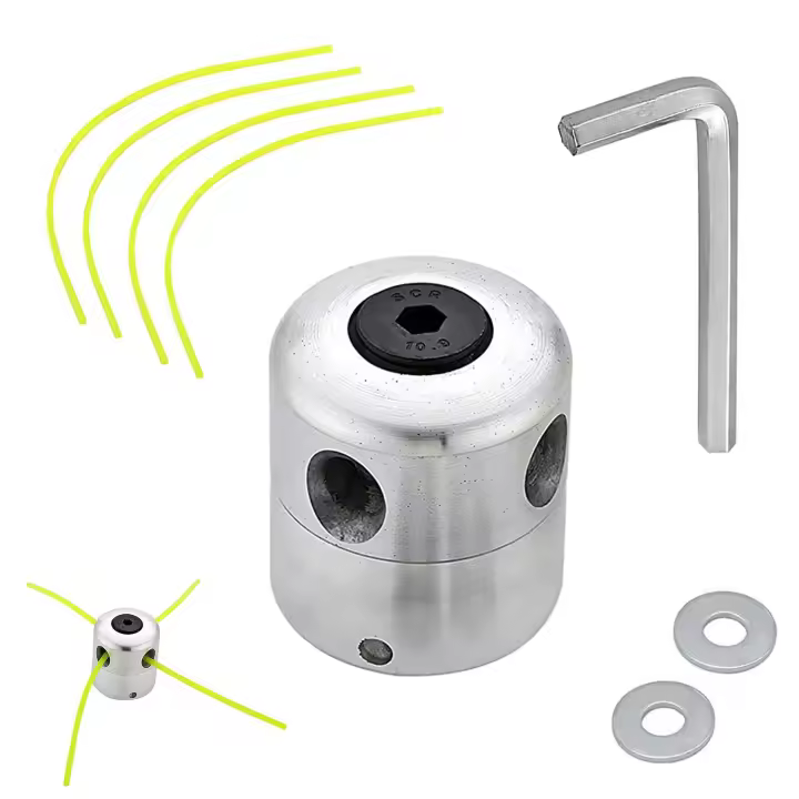 Cabezal de Corte de Aluminio, Cabezal de Corte de Cesped Universal con 4 cables de Nailon - 1