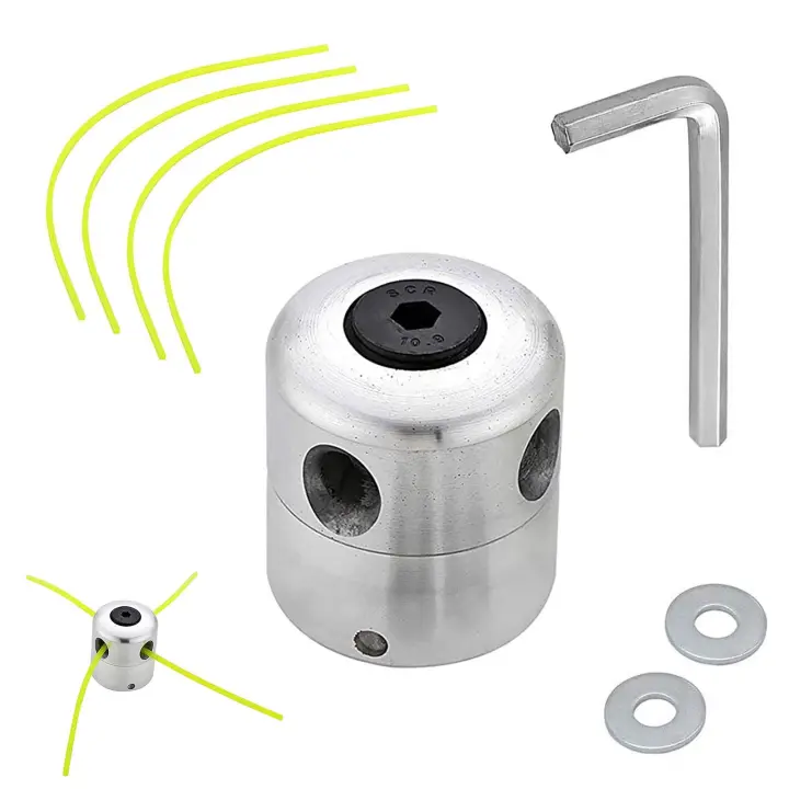 Cabezal de Corte de Aluminio, Cabezal de Corte de Cesped Universal con 4 cables de Nailon - 1