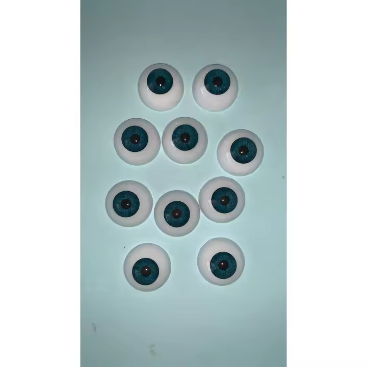 5 par de ojos acrilicos para kit reborn. 18mm. azul 02a. Suministros Reborn. Generic - 1