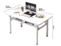 Mesa escritorio plegable, Ordenador Escritorio Oficina estudio , escritura para estudio, PC, portátil, mesa de trabajo, mesa de juegos, pata metal - details 1