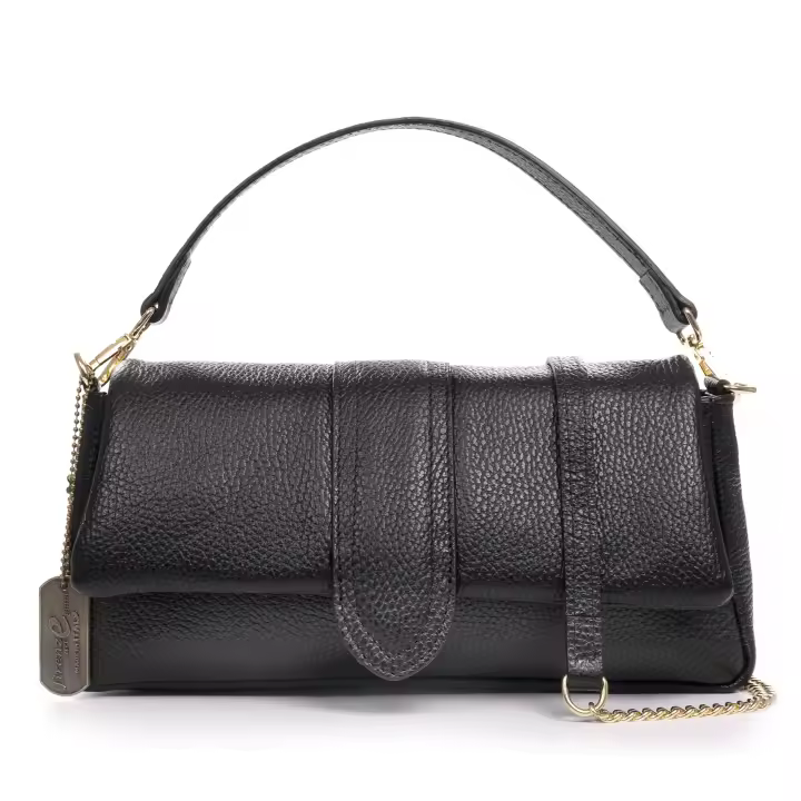 FIRENZE ARTEGIANI Ardesio bolso bandolera mujer. Piel auténtica Dollaro. Fabricado en Italia 30x7x14 Cm. - 1