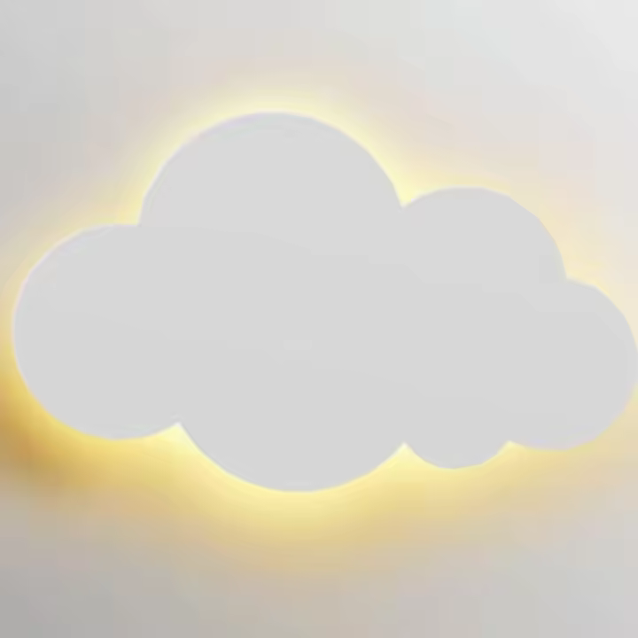 Lámpara de pared Creative Cloud para habitación de niños, lámpara de pared LED moderna y sencilla con protección para los ojos para dormitorio, mesita de noche, pasillo, escalera, lámpara de pared empotrable cálida para el hogar (blanco) - 1