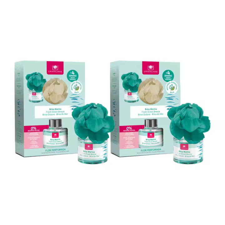 CRISTALINAS Pack 2 Ambientador Flor Perfumada (2x40ML). Larga Duración 4 Semanas. 0% Alcohol. Variedad de aromas: Moras y Frambuesas, Azahar y Mandarina, Dama de Noche, Brisa Marina - 1