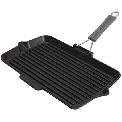 STAUB Grill, Rectangular, Hierro Fundido, Negro, 34 x 21 cm - 1