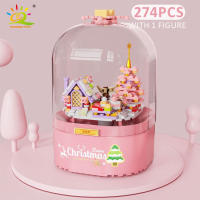 Casa De Santa Claus De Bloques De Construcción Musical HUIQIBAO Regalo De Navidad Para Niños Y Adultos Bricks De Ciudad Amigo DIY - details 7