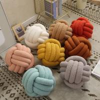 Cojín Redondo De Terciopelo Para Decoración Del Hogar Cojín Suave Para Sofá Y Silla De Repouso Con Nudo Diseño De Decoración Para Sala De Estar - details 0
