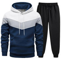 Conjunto Deportivo De Otoño Invierno Para Hombre 2 Piezas Sudadera Con Capucha Y Pantalones Estilo Casual Ajustado Para Correr Diario Y Calor - details 2
