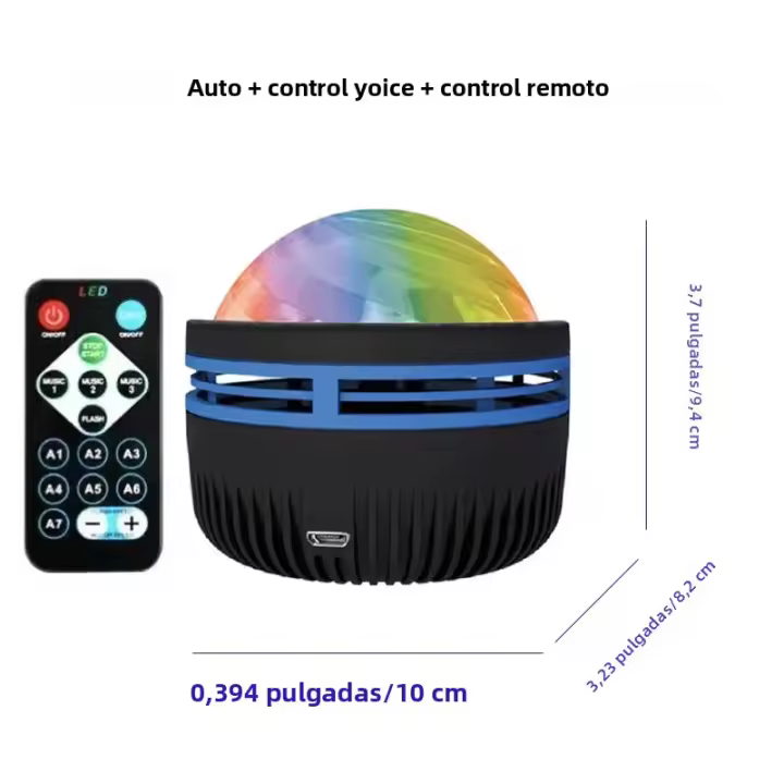 Proyector De Galaxia Colorido USB Luz Nocturna LED Para Dormitorio Con Control Remoto Decoración De Fiesta De Navidad Para Habitación De Niños - 1