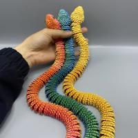 Decoración 3D Imprimida De Serpiente Viper 63cm Figuras Luminosas Con Articulaciones Móviles Modelos Animales Que Pueden Balancín Juguetes Para Estante De Casa - details 4