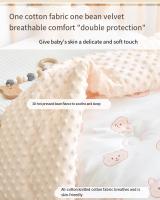 Manta De Cuna Acolchada 100x120cm Para Bebé Suave Y Transpirable Cubierta De Sueño Para Newborn Infant Swaddle Wrap 4 Estaciones Unisex - details 4