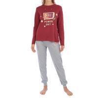 Kisses and Love-Pijama Manga Larga 100% Algodón KLP1 para Mujer