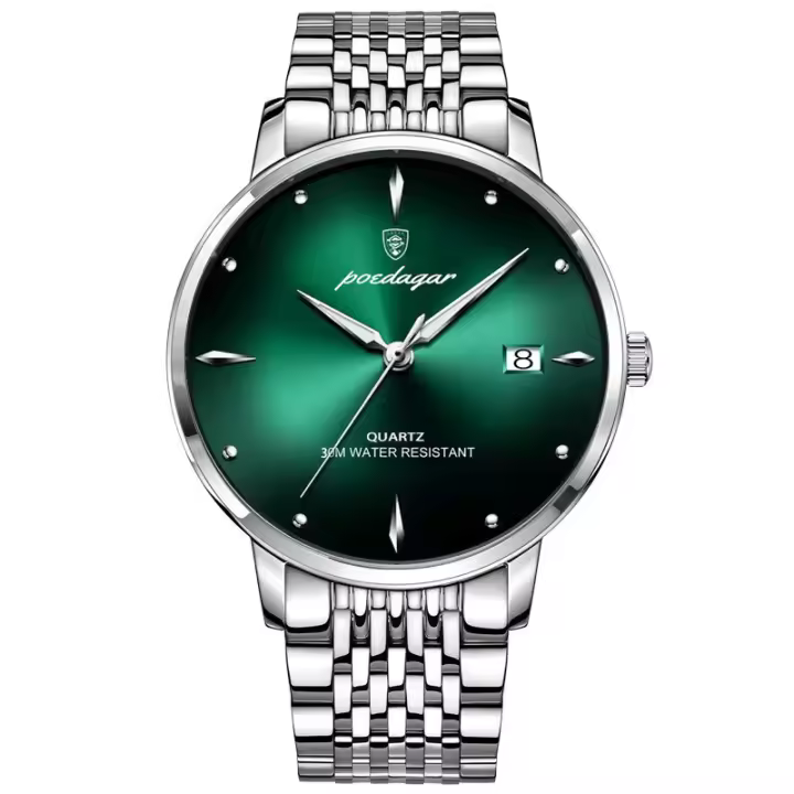 Reloj de cuarzo ultrafino con calendario, luminoso y auténtico para hombre, resistente al agua - 1