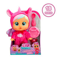 Cry Babies, Bebés Llorones Loving Care Fantasy Hanna llora lágrimas de verdad y lleva chupete y platito con cuchara - IMC Toys 909793 - details 1