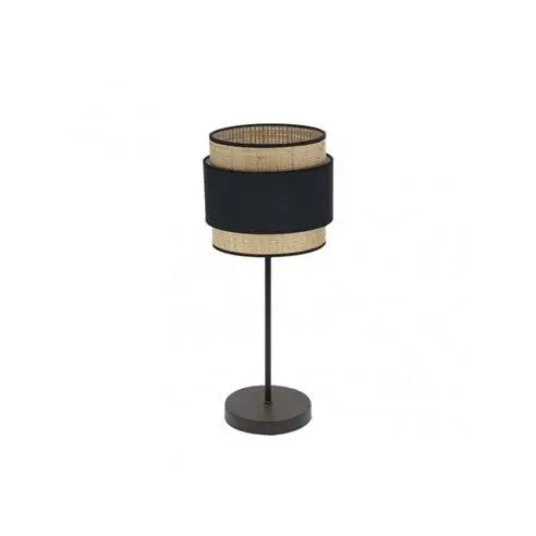 FABRILAMP Lámpara de Mesa Sobremesa Kandy 1xe14 Natural/negro 45x18x18 Cm - Diseño Moderno - 1