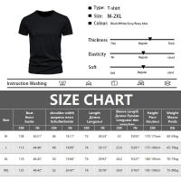 Camiseta De Hombre Color Sólido Para Deporte Y Gimnasio Secado Rápido Camiseta Casual Para Correr Y Fitness Talla Grande Disponible En Negro - details 0