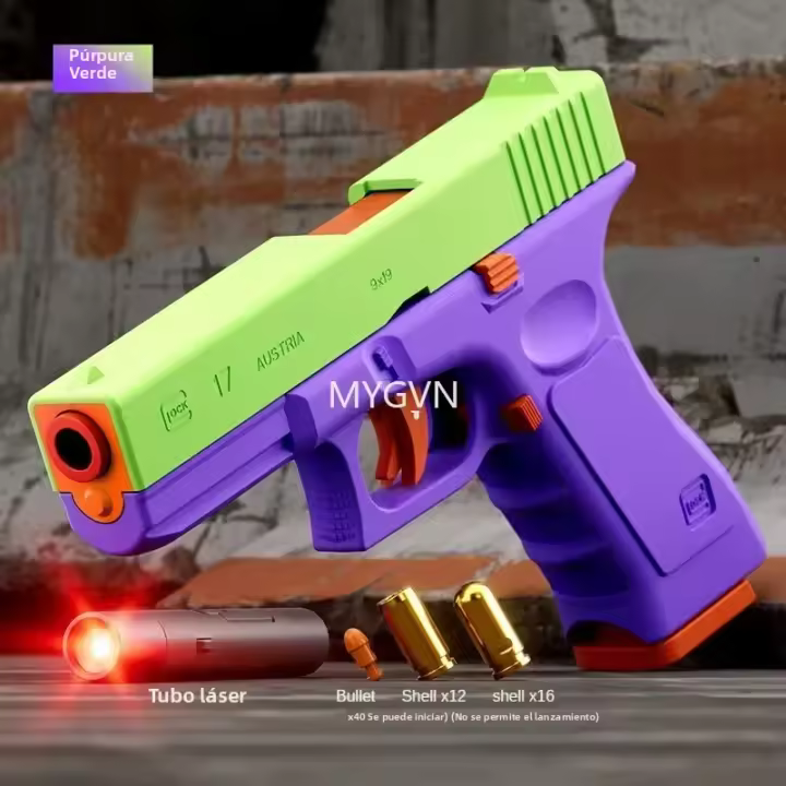 Pistola De Láser Multifuncional Con Disparo Continuo Y Modo Manual Pelota De Láser Doble Tiro Para Juegos De Compromiso CS Prop Material ABS Apto Para Niños Y Adultos - 1