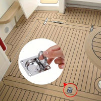 Manija De Cierre De Acero Inoxidable Para Barco Yate 2.5 Pulgadas Pack De 2 Piezas Hardware MarítimoFlush Lift - details 0