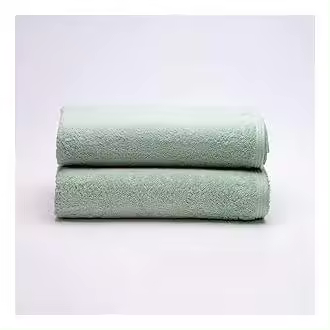 Sancarlos -  Juego de 2 Toallas Ocean de Lavabo, Color Verde Empolvado, 100% Algodón, 550gr/m2 - 1