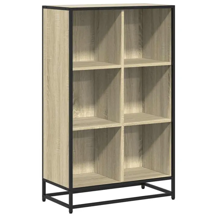 VidaXL Estantería Nápoles 6 compartimentos roble 107,5x65,5x33 cm - 1
