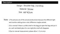 Bolso De Hombro Hecho a Mano Con Paja Vintage Bolso De Playa Redondo Bohemio Verano Casual Bolsa De Rattan Círculo Raffia Para Mujer - details 4