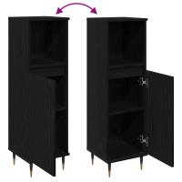 Cabinet de Baño vidaXL Negro Roble 30x30x100 cm Madera Ingenierizada - details 6