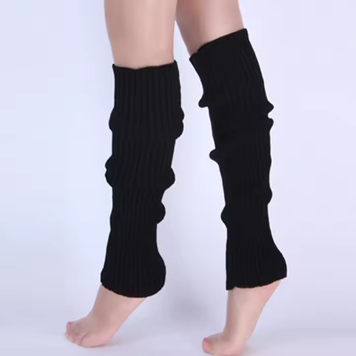 Calentadores De Pierna Clásicos Rib-Knit Para Mujer Calcetines De Rodilla Para Comodidad Material Poliéster Y Spandex - 1