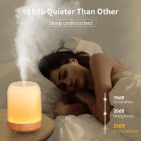 Household essential oil aromatherapy machine automatic sprayer bedroom aroma diffuser with night light humidifier, wood grain + colored lights - details 3