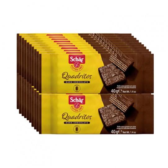 Barquillos de chocolate Quadritos 20x40g Schar