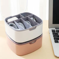 Caja De Almacenamiento Para Cable De Datos Caja De Plástico Para El Escritorio Protección Contra Polvo Organizador De Cables De Carga - details 1
