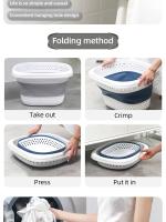 Cesta De Ropa De Plástico Plegable Gran Tamaño Para Baño Cesta De Almacenamiento Para Ropa Sucia De Hogar Con Pop up - details 5