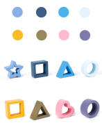 Juegos Educativos Montessori Para Bebés Juguetes De Silicona De Grado Alimenticio Formas Geométricas Rompecabezas De Aprendizaje - details 13
