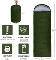 Saco de dormir, envolvent Caliente para Senderismo y Viajes al Aire Libre - details 0