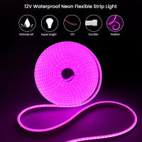 Tira De LED Flexible 12V Neón 2835 120LEDs/M Luz De Cuerda Impermeable Para Exteriores Azul Caliente Rosa Blanco Rojo Amarillo Verde 1M 5M - details 3