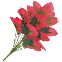 Arbusto Artificial De Hojas Rojas JESOKIN Decoración De Flores Falsas Para Hogar Oficina Fiesta Boda Simulación De Bonsái En Maceta - details 4