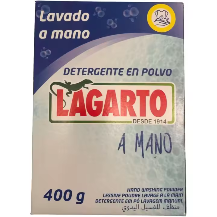 Lagarto-  Detergente en Polvo para lavado manual - 400 g - 1