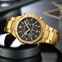 Reloj De Pulsera Curren 8440 Para Hombre Estilo Militar Y Negocios Cronógrafo De 6 Manos Calidad De Lujo Resistente Al Agua Acero Inoxidable Cristal De Zafiro - details 16