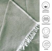 Manta Multiusos para Sofá y Cama, Colcha Foulard de Algodón-Poliéster, Cubresofá o Cubrecama Lavable, 180x290 cm, Suave y Resistente para Hogar, blanco, negro, beige, verde, marrón, gris, azul, turquesa, varios colores - details 30