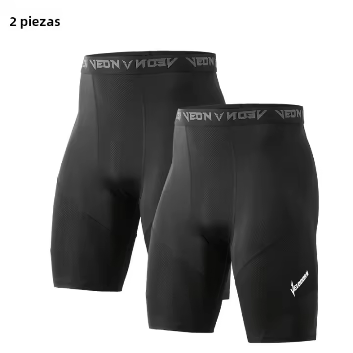 2PCS Tiras De Correr Secado Frío Deportivas Para Ciclismo Shorts Leggings Deportivas Capa Básica Pantalones Activos Para Hombres - 1