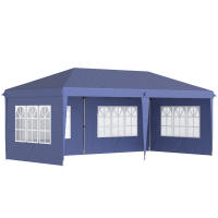 Outsunny Carpa Plegable 6x3 m con 4 Laterales Desmontables Cenador de Jardín con 4 Ventanas Visibles y Bolsa de Transporte para Patio Terraza - details 0