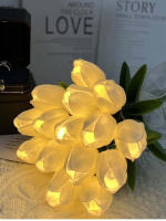 Juego De 5/10 Pcs Luz Nocturna De Tulipes LED Para Jardín Y Hogar Flores Artificiales De PU Decoración Para Bodas Cumpleaños Regalo - details 13